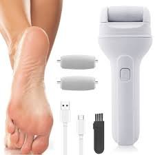 Foot Scrubber for Dead Skin Callus Remover with 3 Rollers Pedicure Machine